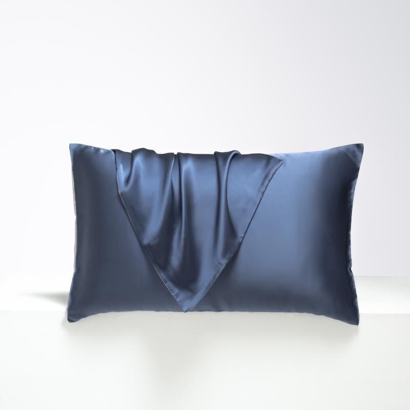 Mulberry Silk Navy Pillowcase for Hair and Skin (Set of