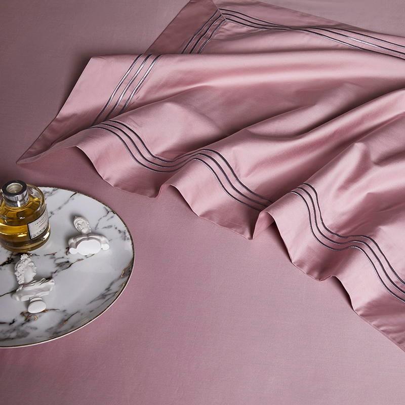 Triplo Bourdon Pink Duvet Cover Set (Egyptian Cotton)