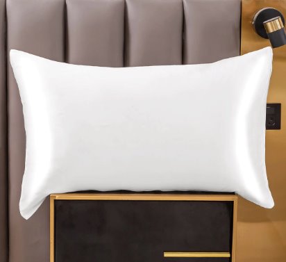 2pcs White 25 MM Mulberry Silk Pillowcase (Set of 2)