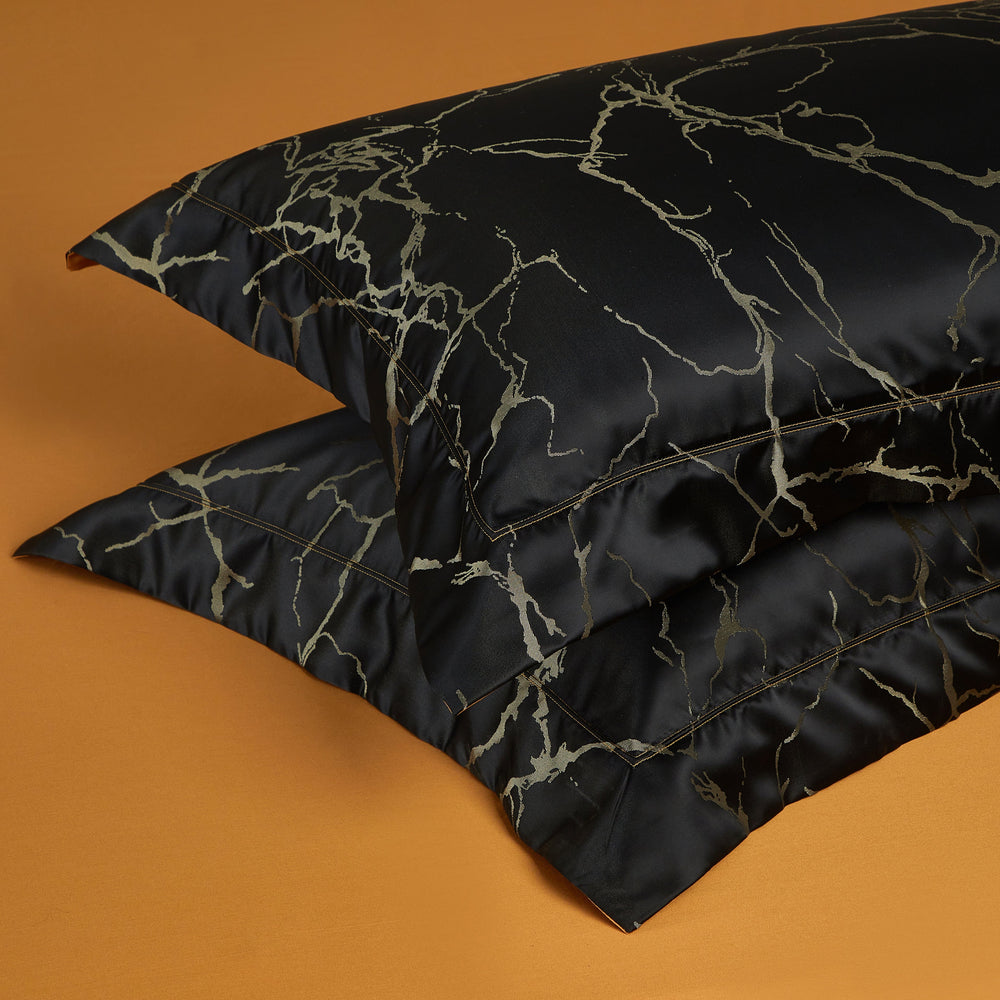 Black Marble Luxury Pillowcases (Set of 2)