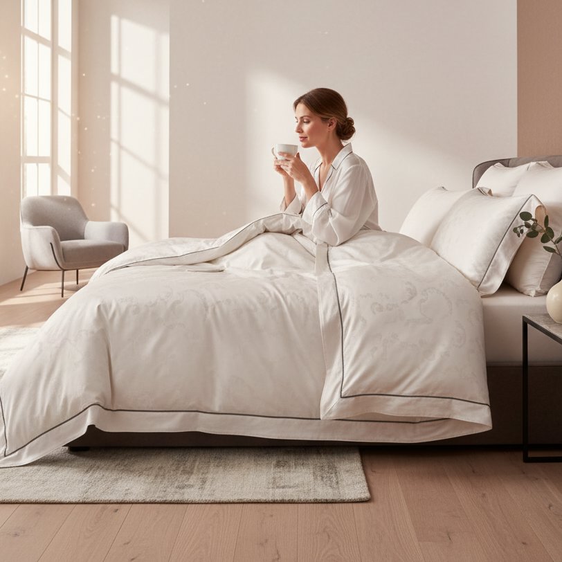 Blush Dream Duvet Cover Set (Egyptian Cotton, 1000 TC)