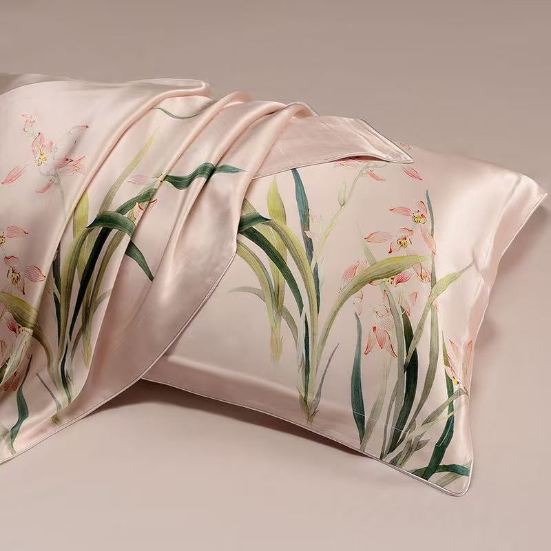 Blush Veil 100% Mulberry Silk 22mm Duvet Cover Set