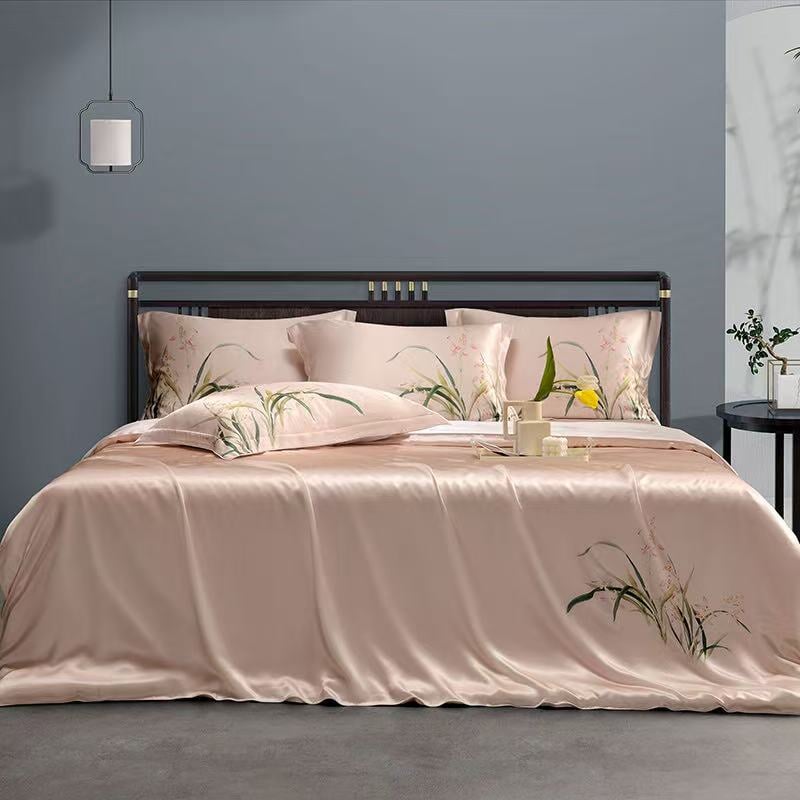 Blush Veil 100% Mulberry Silk 22mm Duvet Cover Set