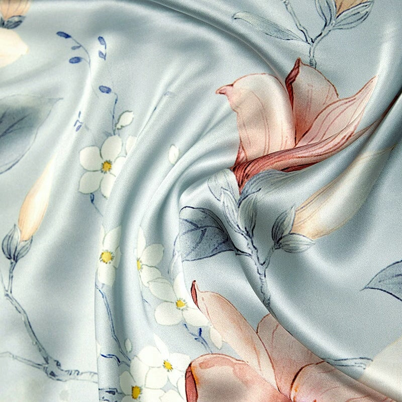 Celeste Bloom 100% Mulberry Silk 22mm Duvet Cover Set