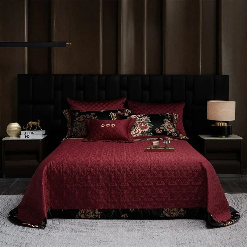 Celine Black Duvet Cover & Bedspread Set