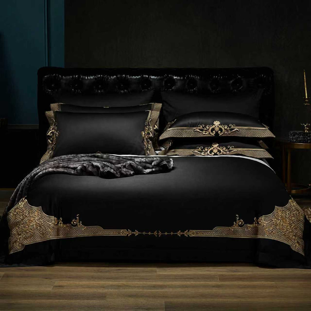 Cleopatra Black Duvet Cover Set