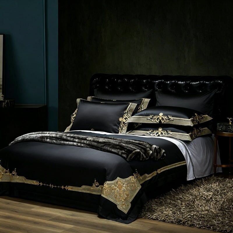 Cleopatra Black Duvet Cover Set