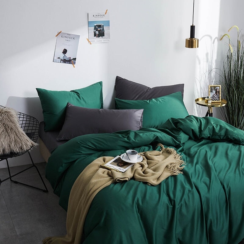 Core Forest Green 600 TC Bedding Set