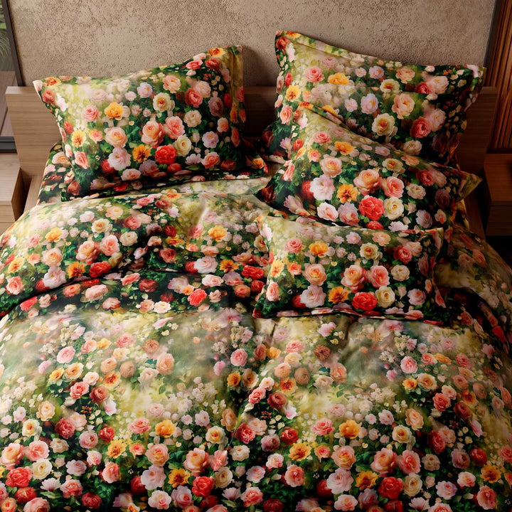 Cottage Rose Duvet Cover Set (Egyptian Cotton, 600 TC)