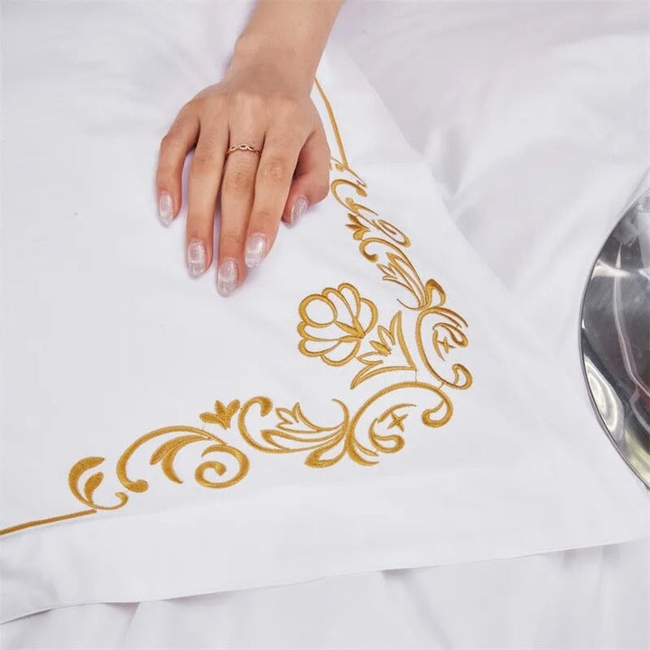 Elite Gold Corner Hotel Duvet Cover Set