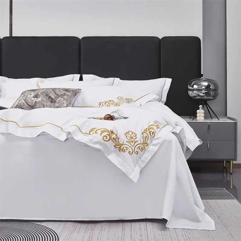 Elite Gold Corner Hotel Duvet Cover Set
