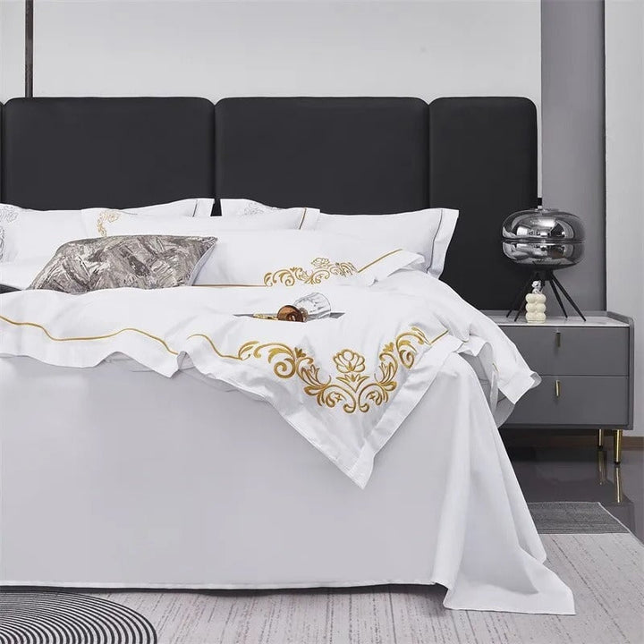 Elite Gold Corner Hotel Duvet Cover Set