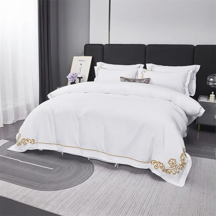 Elite Gold Corner Hotel Duvet Cover Set