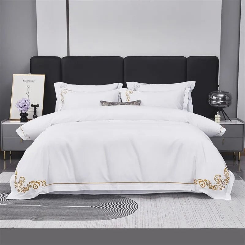 Elite Gold Corner Hotel Duvet Cover Set