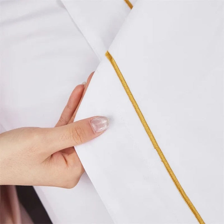 Elite Gold Corner Hotel Duvet Cover Set