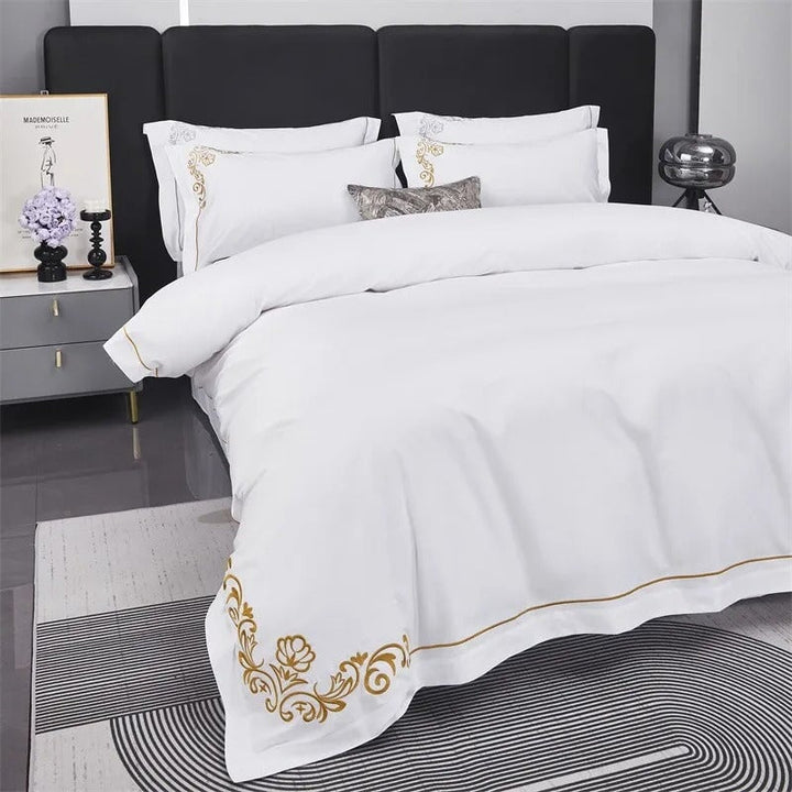 Elite Gold Corner Hotel Duvet Cover Set