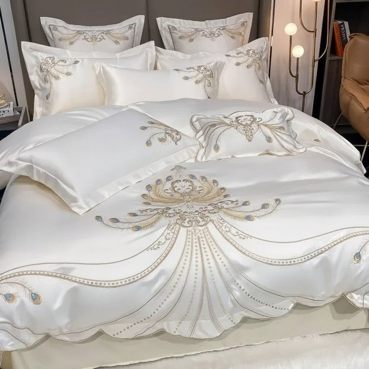Elysee Ivory Embroidered Duvet Cover Set