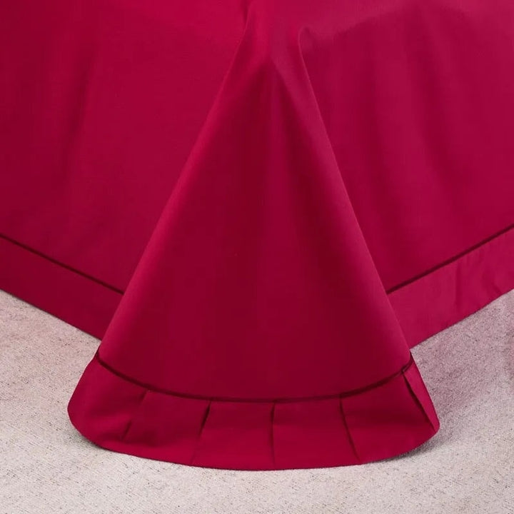 Essence Crimson Berry Red 1000 TC Egyptian Cotton Duvet Cover Set