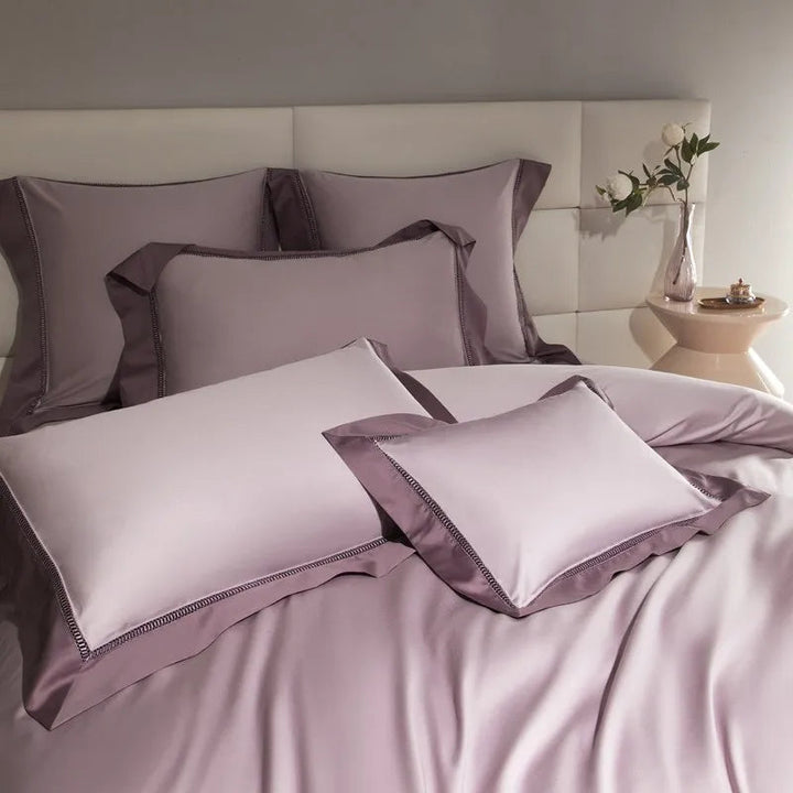 Essence Rose Quartz 1000 TC Egyptian Cotton Duvet Cover Set Bedding Roomie Design 