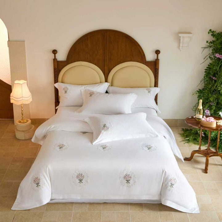 Evelyn Floral Embroidered Duvet Cover Set