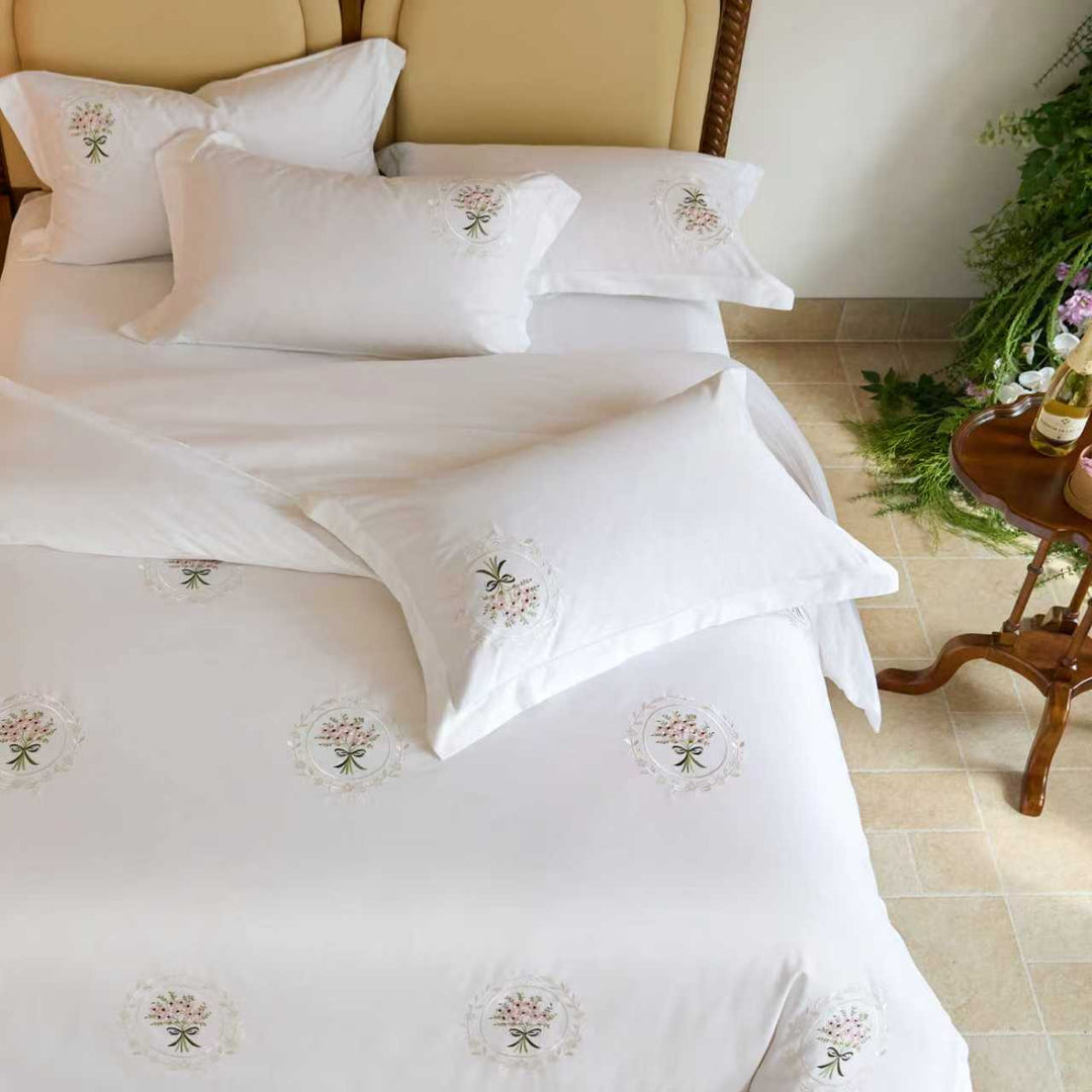 Evelyn Floral Embroidered Duvet Cover Set