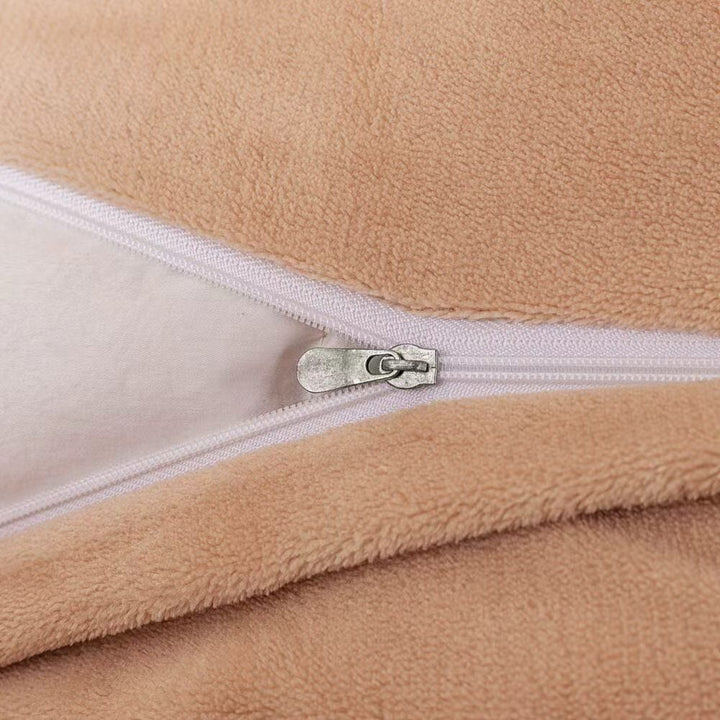 Fluffy Ribbed Brown Duvet Cover Set