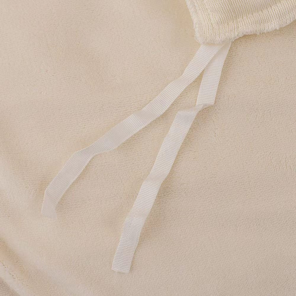 Fluffy Ribbed White Duvet Cover Set