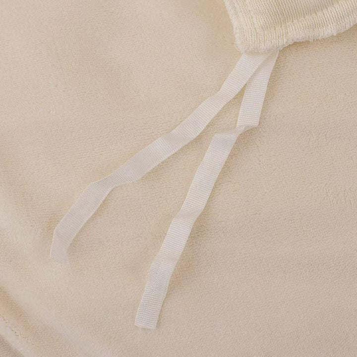 Fluffy Ribbed White Duvet Cover Set