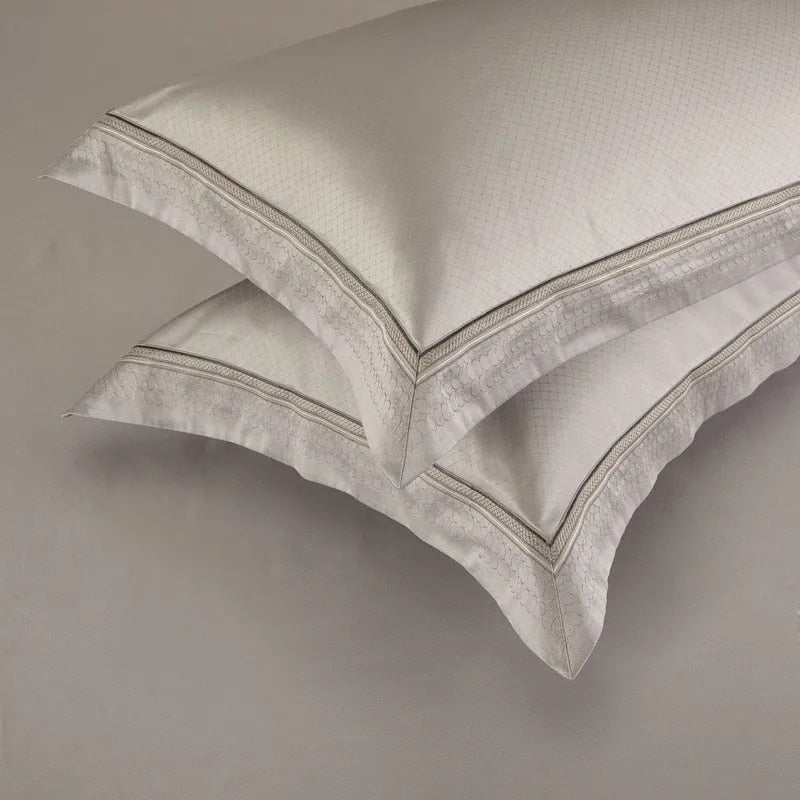 Geometric Harmony Egyptian Cotton Pillowcases (Set of 2)