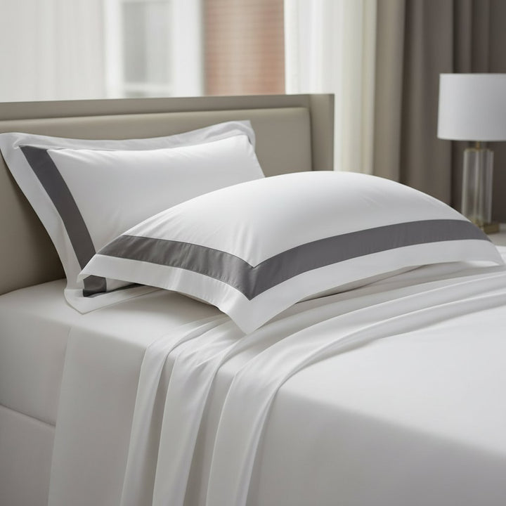 Hotel Luxe Contrast Border Pillowcase (Set of 2)