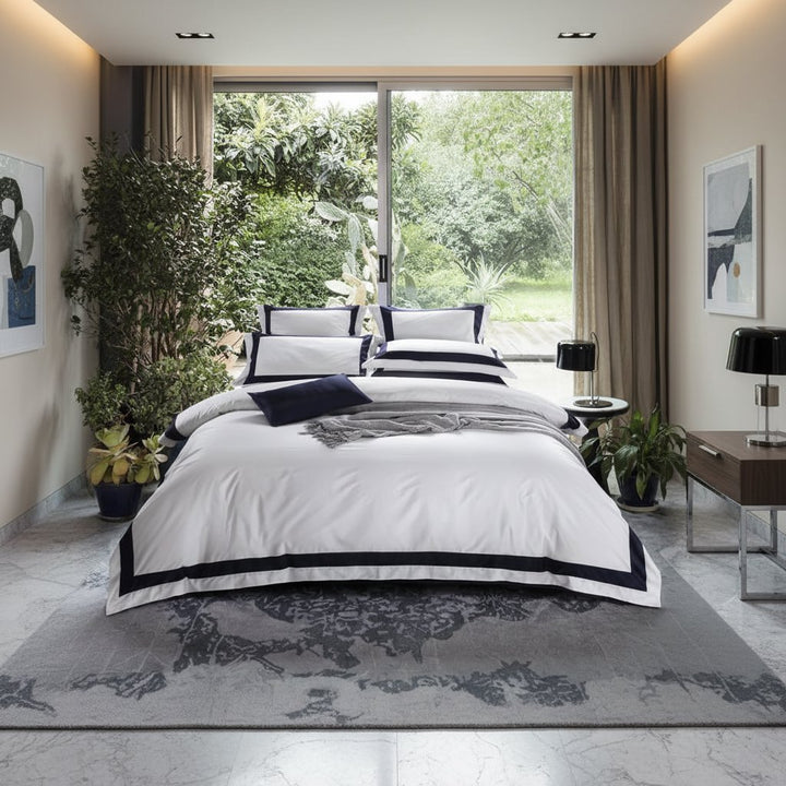 Hotel Luxe Contrast Border Pillowcase (Set of 2)