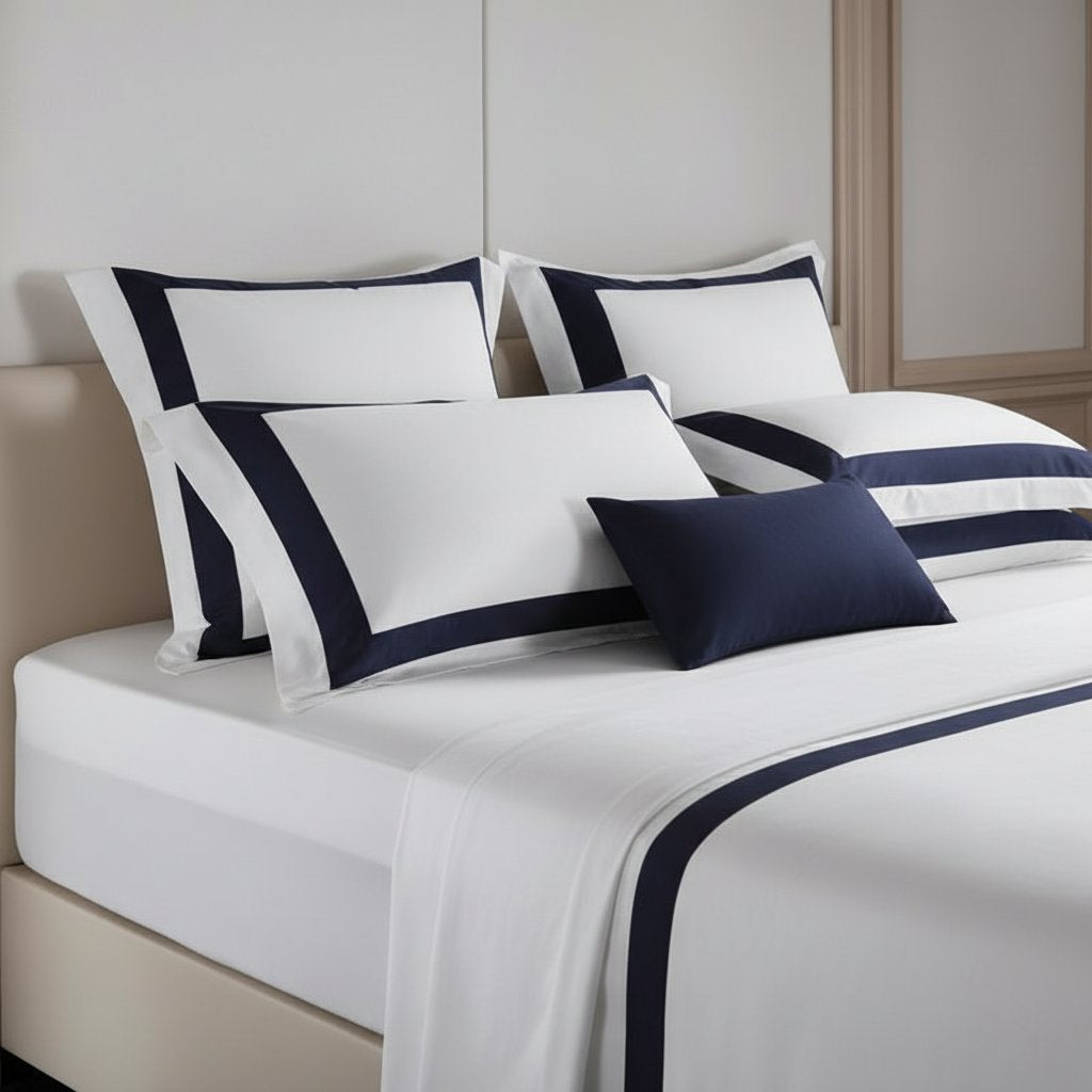 Hotel Luxe Contrast Border Pillowcase (Set of 2)