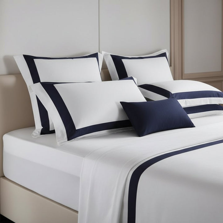 Hotel Luxe Contrast Border Pillowcase (Set of 2)