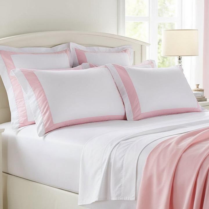 Hotel Luxe Contrast Border Pillowcase (Set of 2)