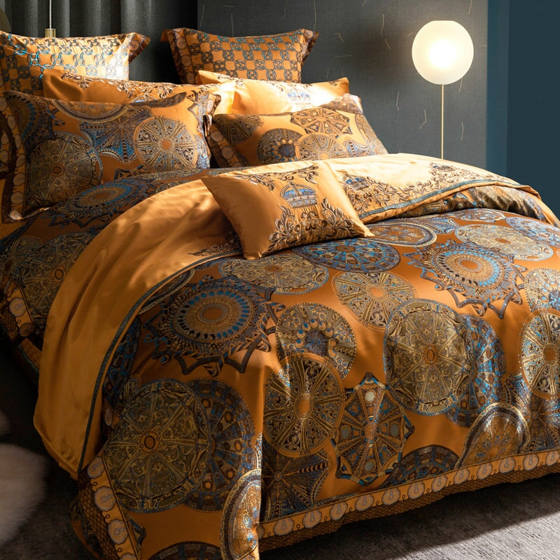 Kleopatra Luxury Duvet Cover Set (600 TC) Luxury Designer Bedding Set ...