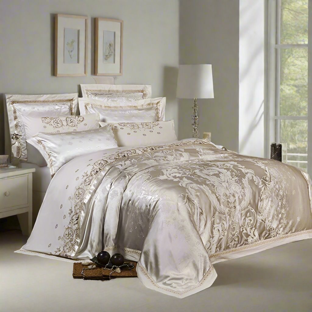 Laroux Luxury Jacquard Satin Bedding Set Luxury Designer Bedding Set ...