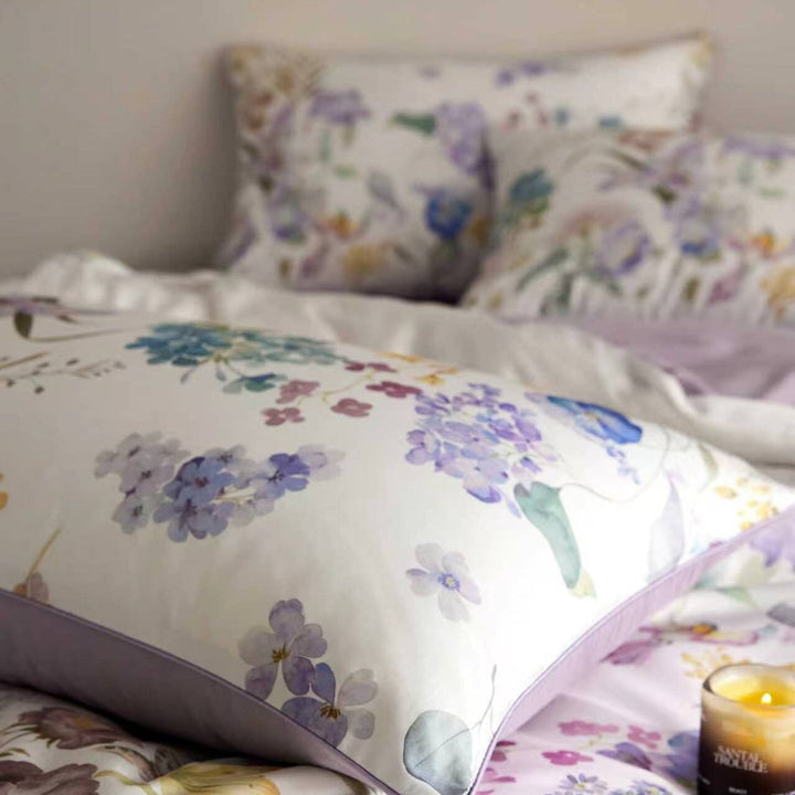 Lavender Bloom Duvet Cover Set (Egyptian Cotton, 600 TC)