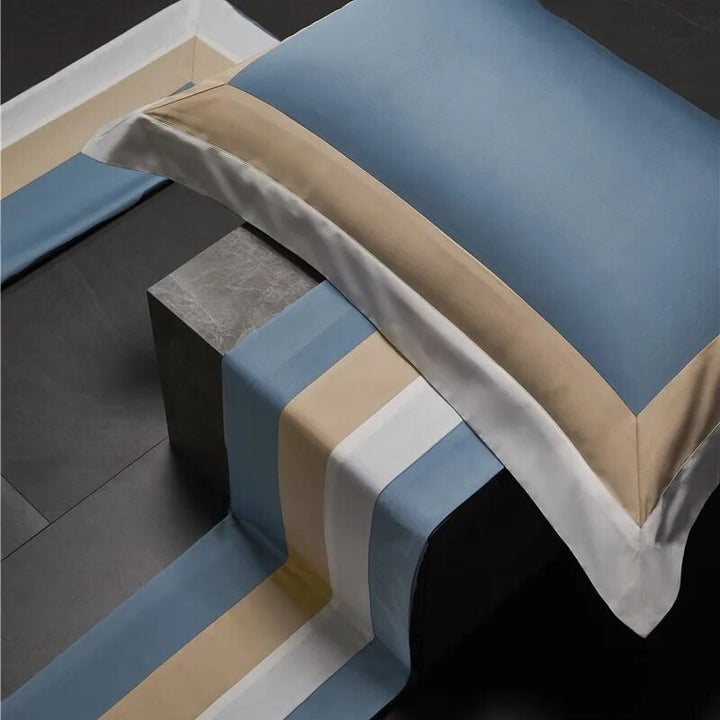 Linear Blue Duvet Cover Set