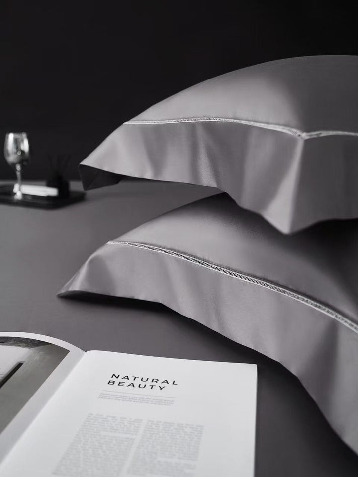Linnea Charcoal 1200 TC Duvet Cover Set