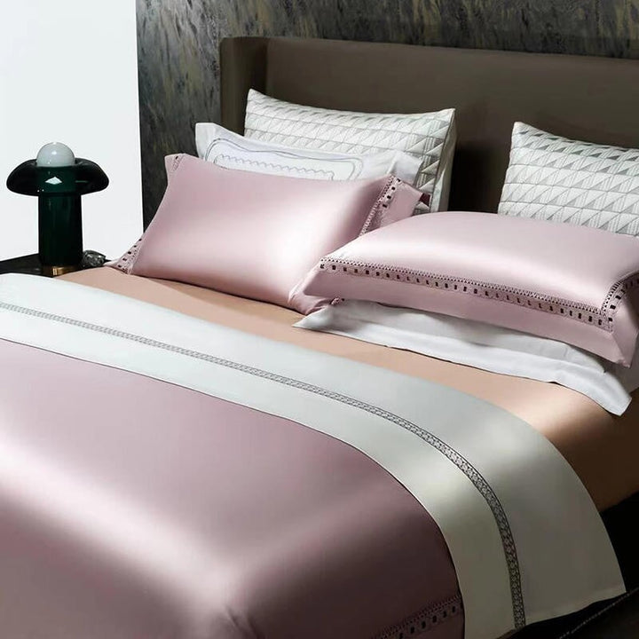 Luxury Links Pink 1500 TC Egyptian Cotton Duvet Cover Set
