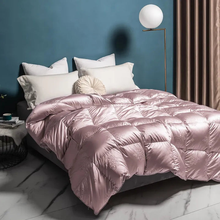 Luxury Metallic All-Season Goose Down Duvet Bedding Roomie Design 