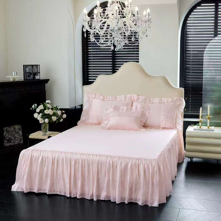 Maison Royale Pink Ruffled Duvet Cover Set