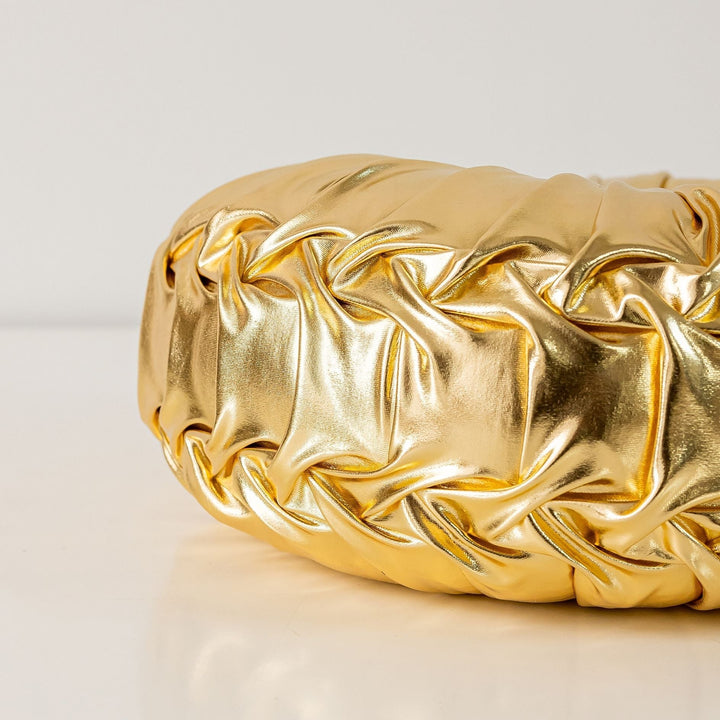 Metallic Circular Scatter Cushion With Filling