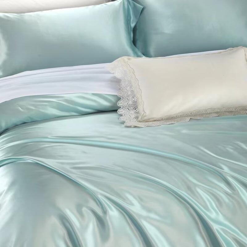 Mint Green 25 Momme Mulberry Silk Bedding Set