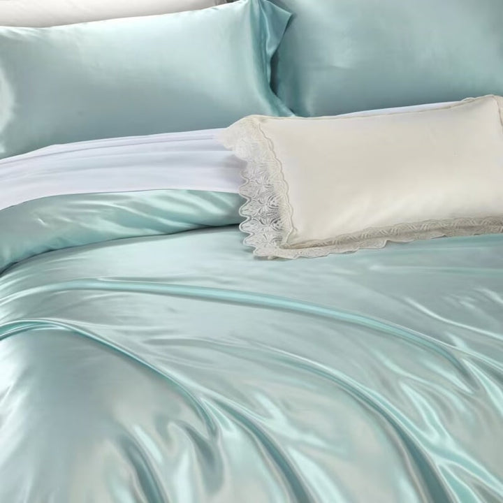Mint Green 25 Momme Mulberry Silk Bedding Set