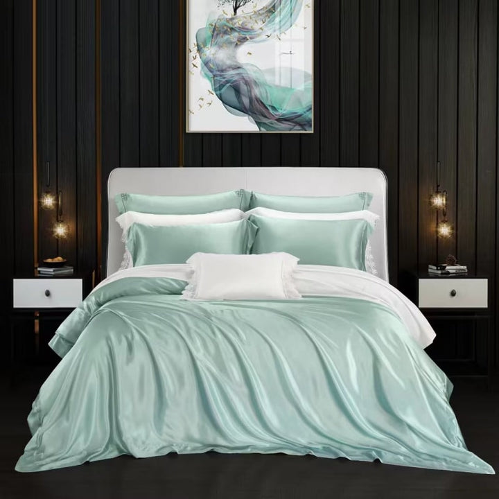 Mint Green 25 Momme Mulberry Silk Bedding Set