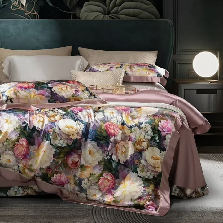 Misty Bloom Mulberry Silk 22 mm Bedding Set