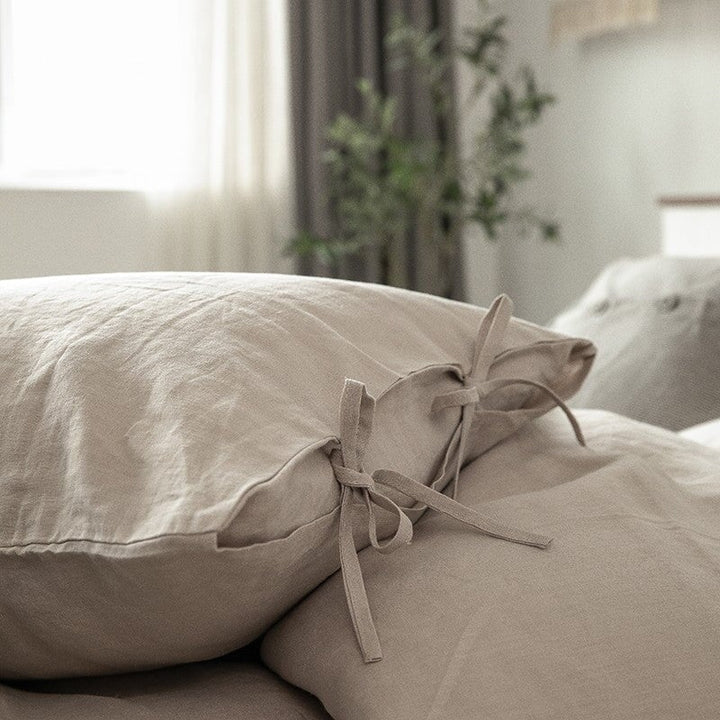 Natural Flax Linen Pillowcases (Set of 2)