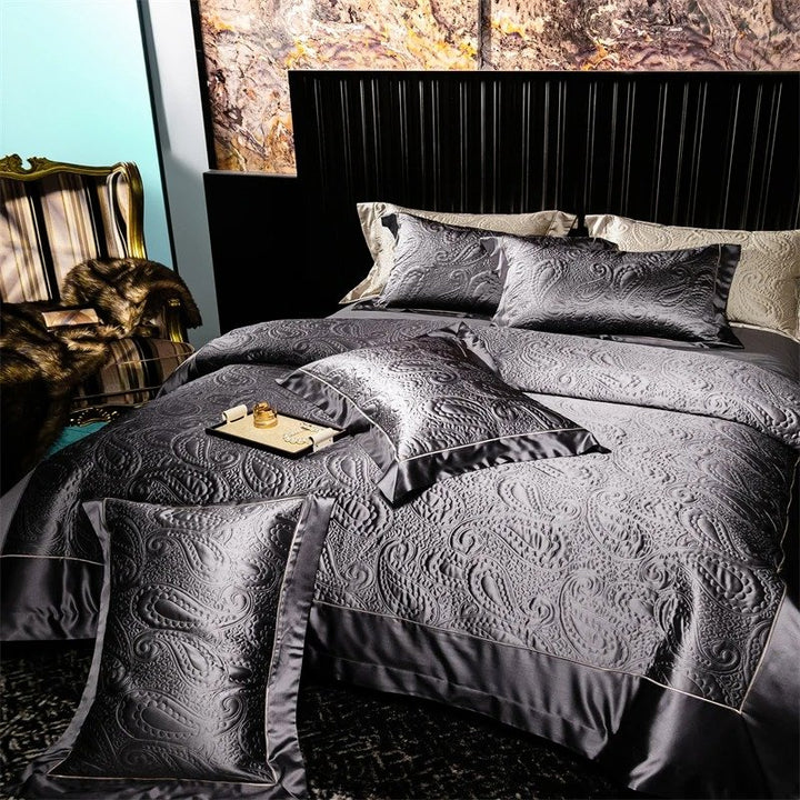 Noir Paisley Duvet Cover Set