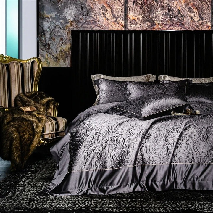 Noir Paisley Duvet Cover Set